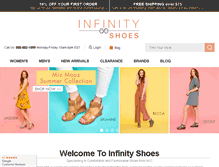 Tablet Screenshot of infinityshoes.com